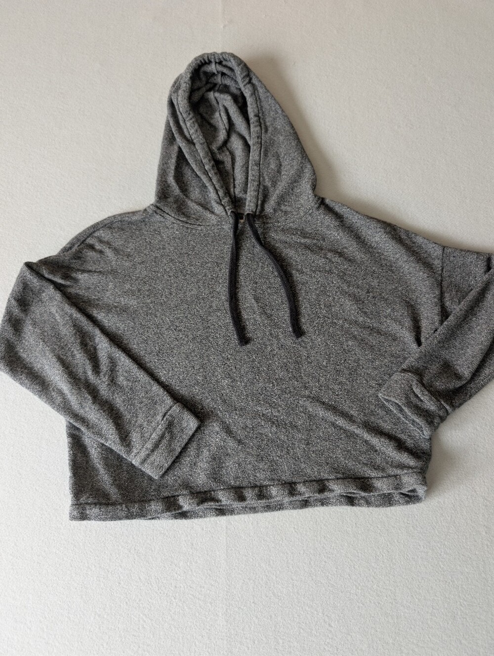 Madewell Tone Hoodie Sweatshirt 100% Cotton Dark Grey Terry Sz Small Loungewear
